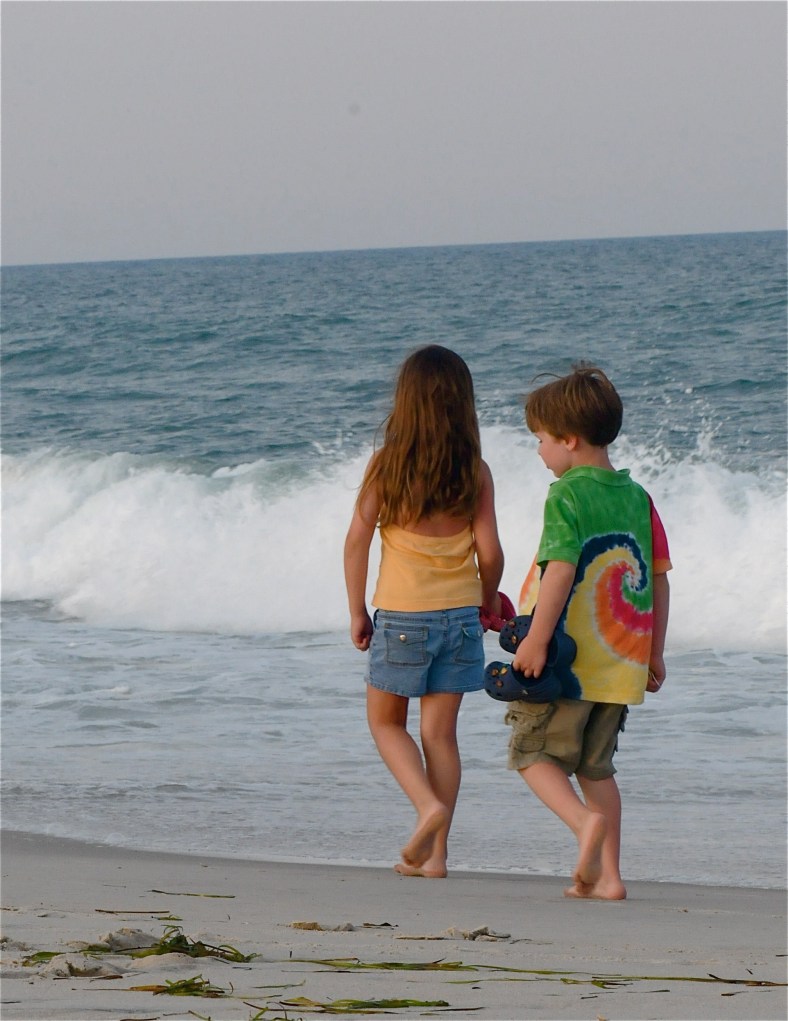 221MandB walking on shore